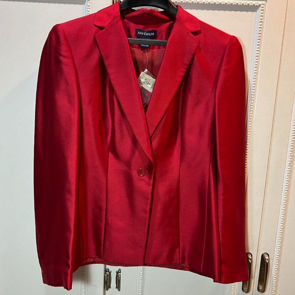 Candy Apple Red Silk Two Piece Set